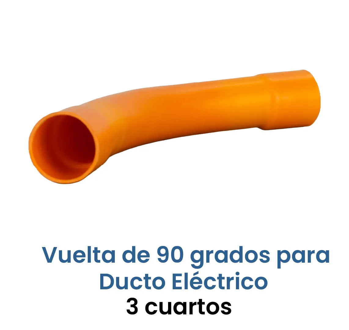 Vuelta para ducto 3/4, naranja